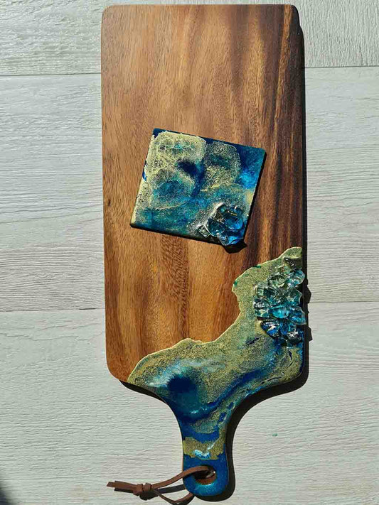 Resin Cheeseboard (with 1 coaster)