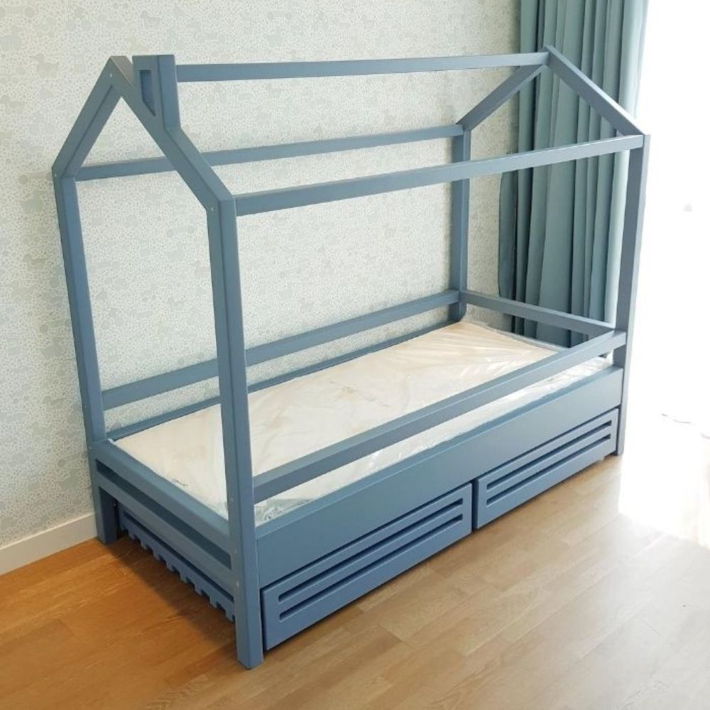 BED8 House Frame with Storage Drawers