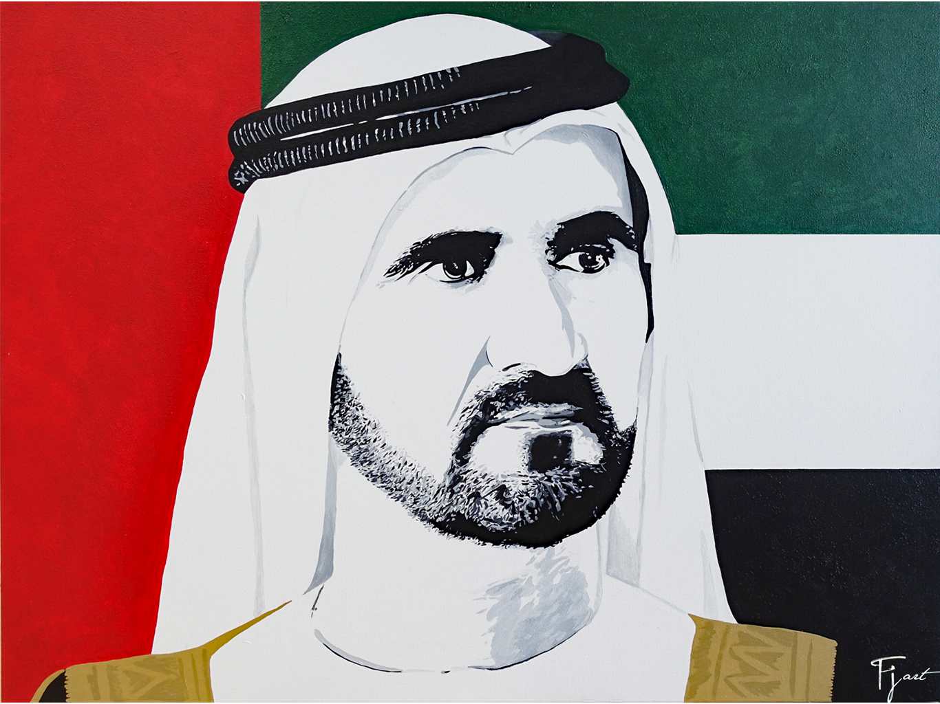 FP7 Sheikh Mohammed bin Rashid Al Maktoum homehubme Sheikh Mohammed bin Rashid Al Maktoum, dubai, leadership, artwork, portrait, inspirator