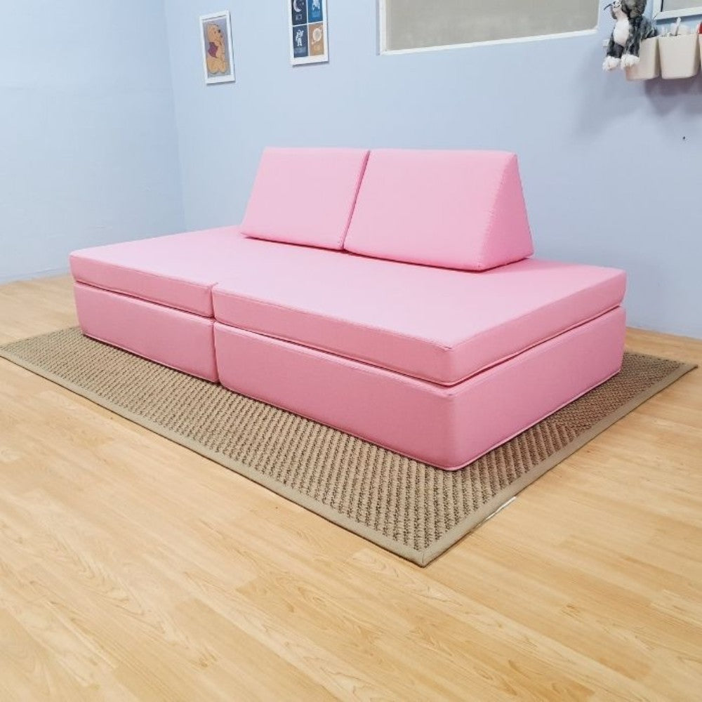 ISOFSEA9 Play Sofa in Light Pink Cotton (1)
