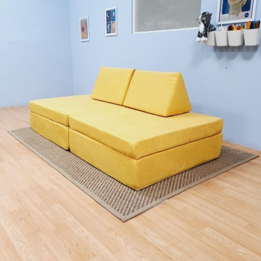 ISOSEAF9 Play Sofa in Yellow Suede (1)