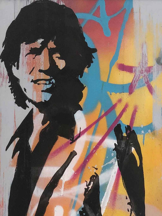 Mick Jagger, graffiti, wall décor Dubai, wall art, wall art Dubai, pop art, Dubai artists, art on canvas, spray paint art, paintings online, Dubai paintings online, Charlie's box (7)