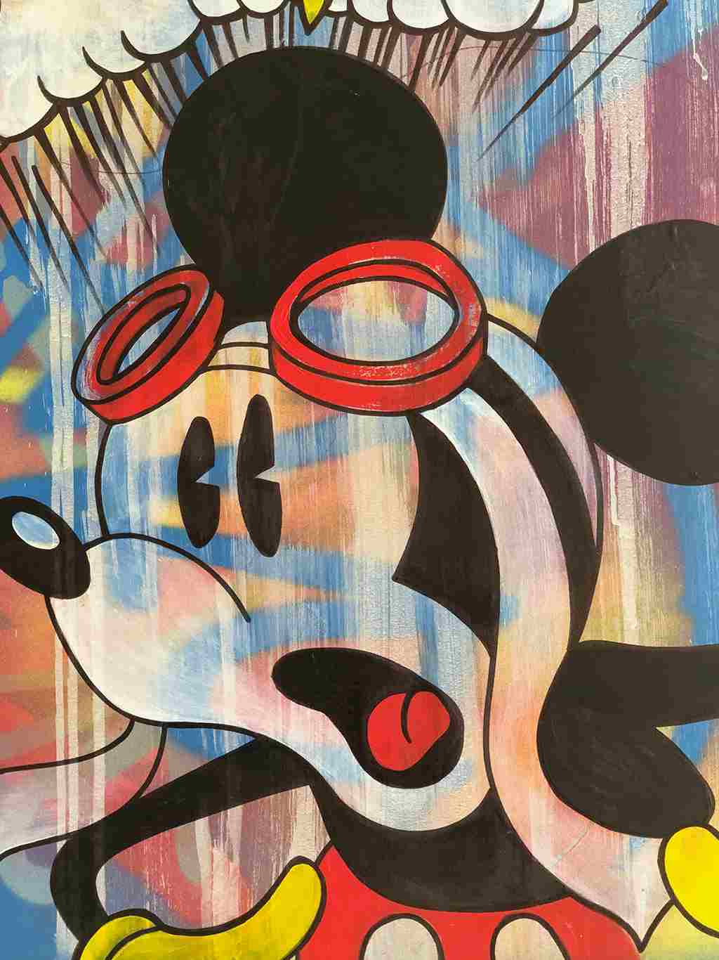 Mickey, graffiti, wall décor Dubai, wall art, wall art Dubai, pop art, Dubai artists, art on canvas, spray paint art, paintings online, Dubai paintings online, Charlie's box (2)