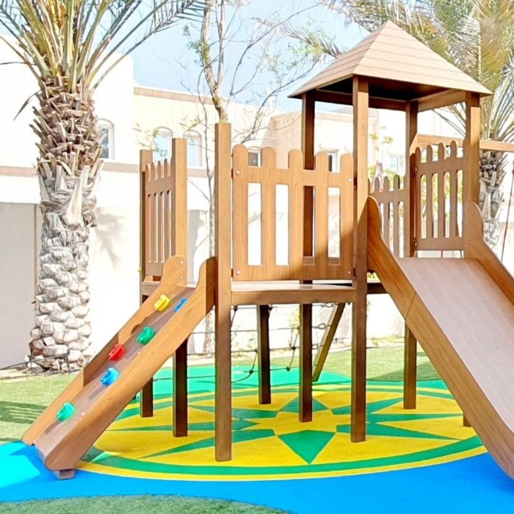 OUTCF12 Climbing Frame with Triple Swing Set (3)