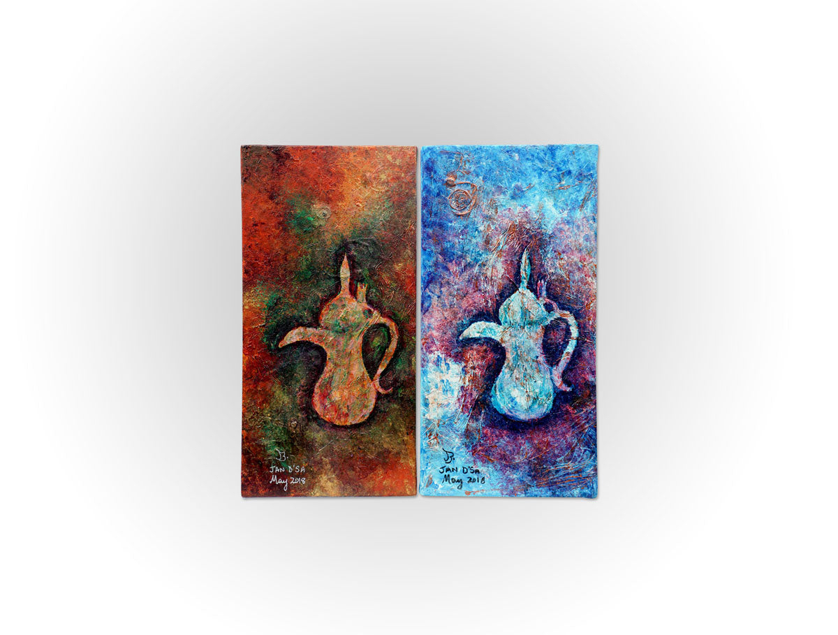 Painting Dhallah (diptych)